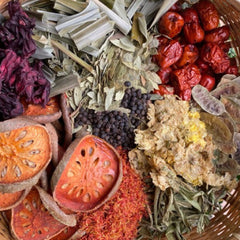 Botanical tea ingredient close-up