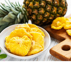 Pineapple slices in a bowl
