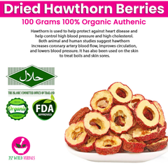 Dried Hawthorn Berries Slices 100g. known as Shanzha or Xiangzha in Thailand