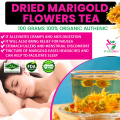 Dried Marigold Flowers Calendula 100g.