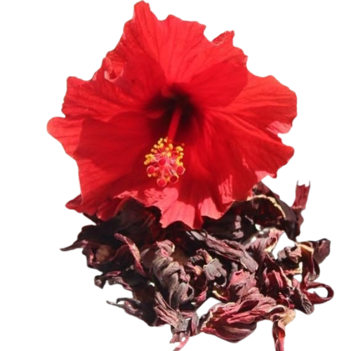 Dried Red Hibiscus Flowers 100g.