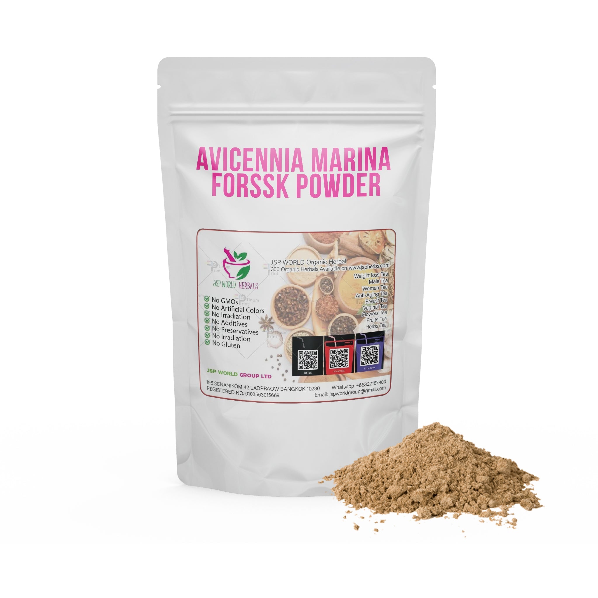 Avicennia marina powder 100g packaging