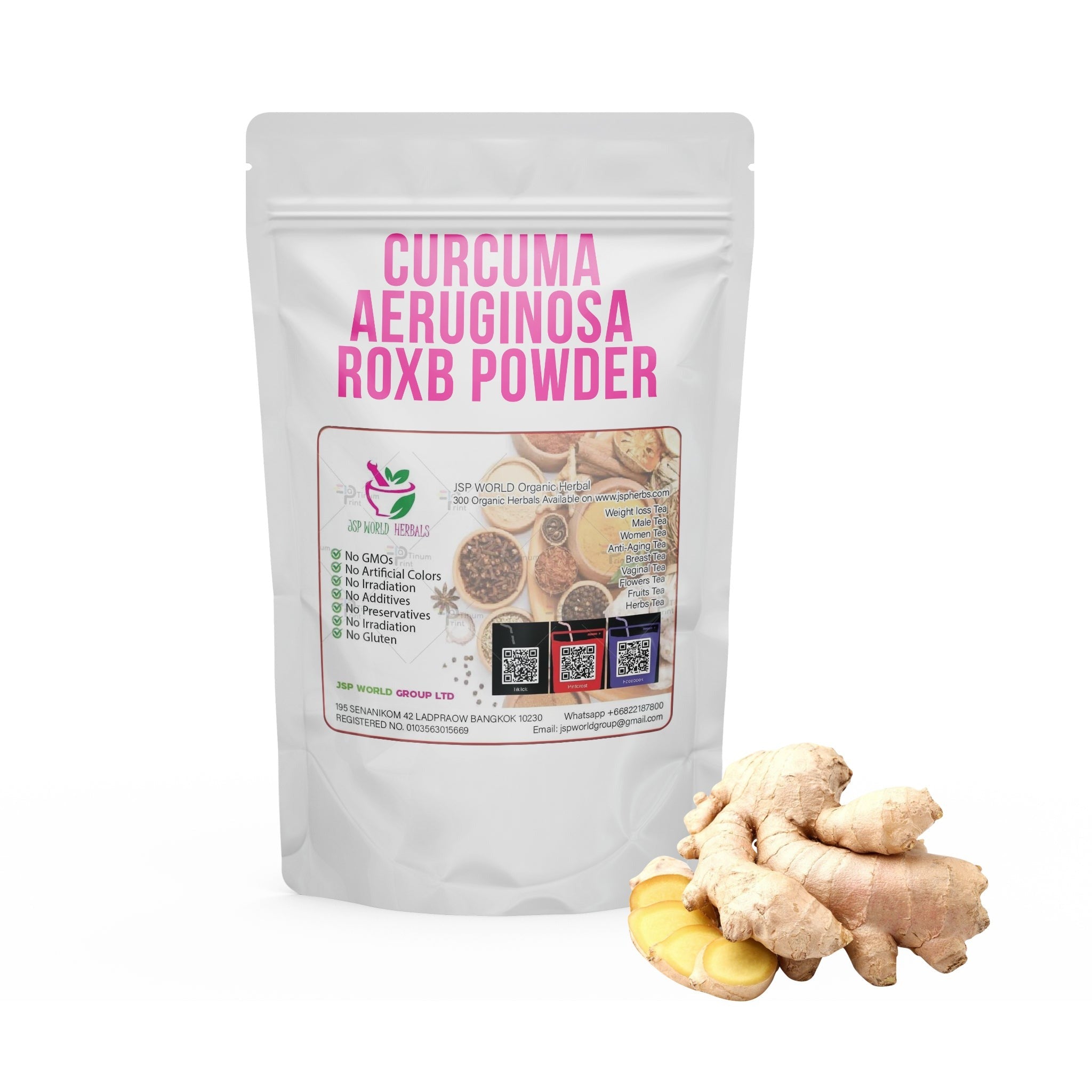 Curcuma aeruginosa roxb Powder 100g. packaging