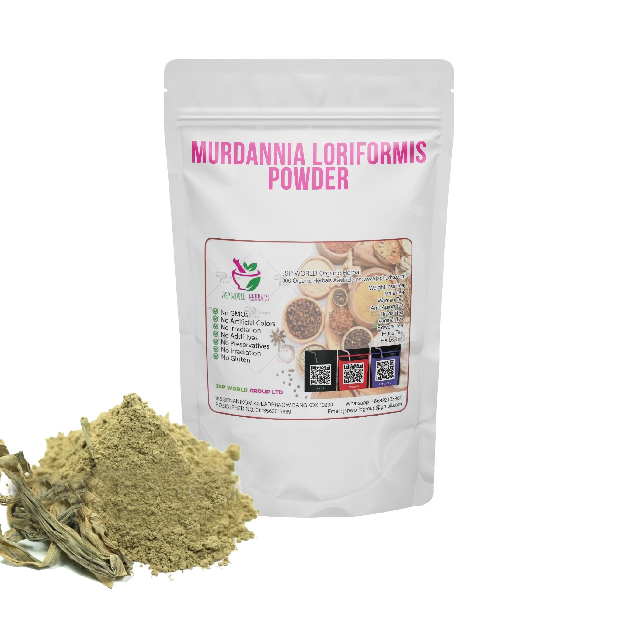 Murdannia loriformis Hassk. Rolla Rao et Kammathy Powder 100g. packaging