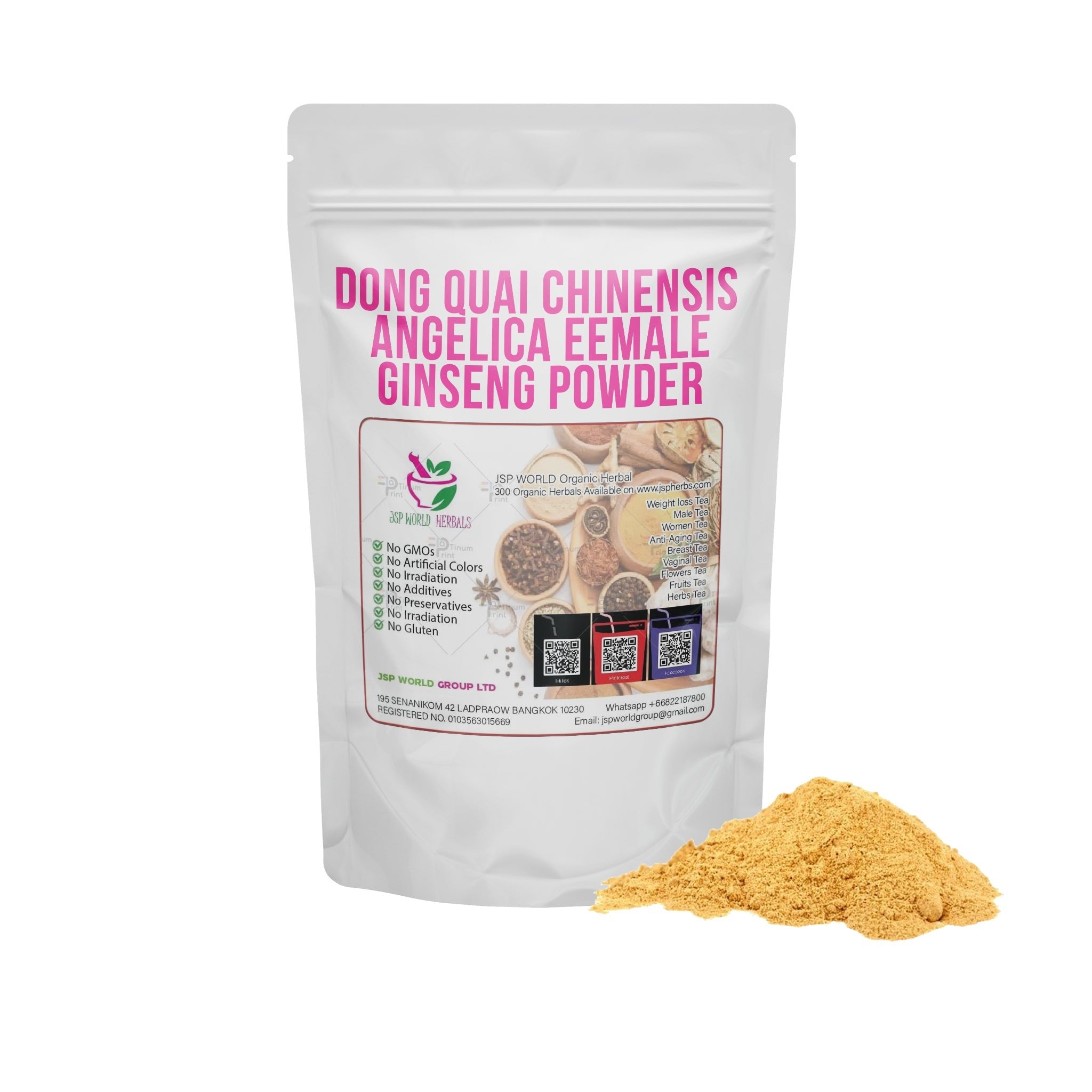 Dong Quai Root Powder 100g | Angelica sinensis packaging