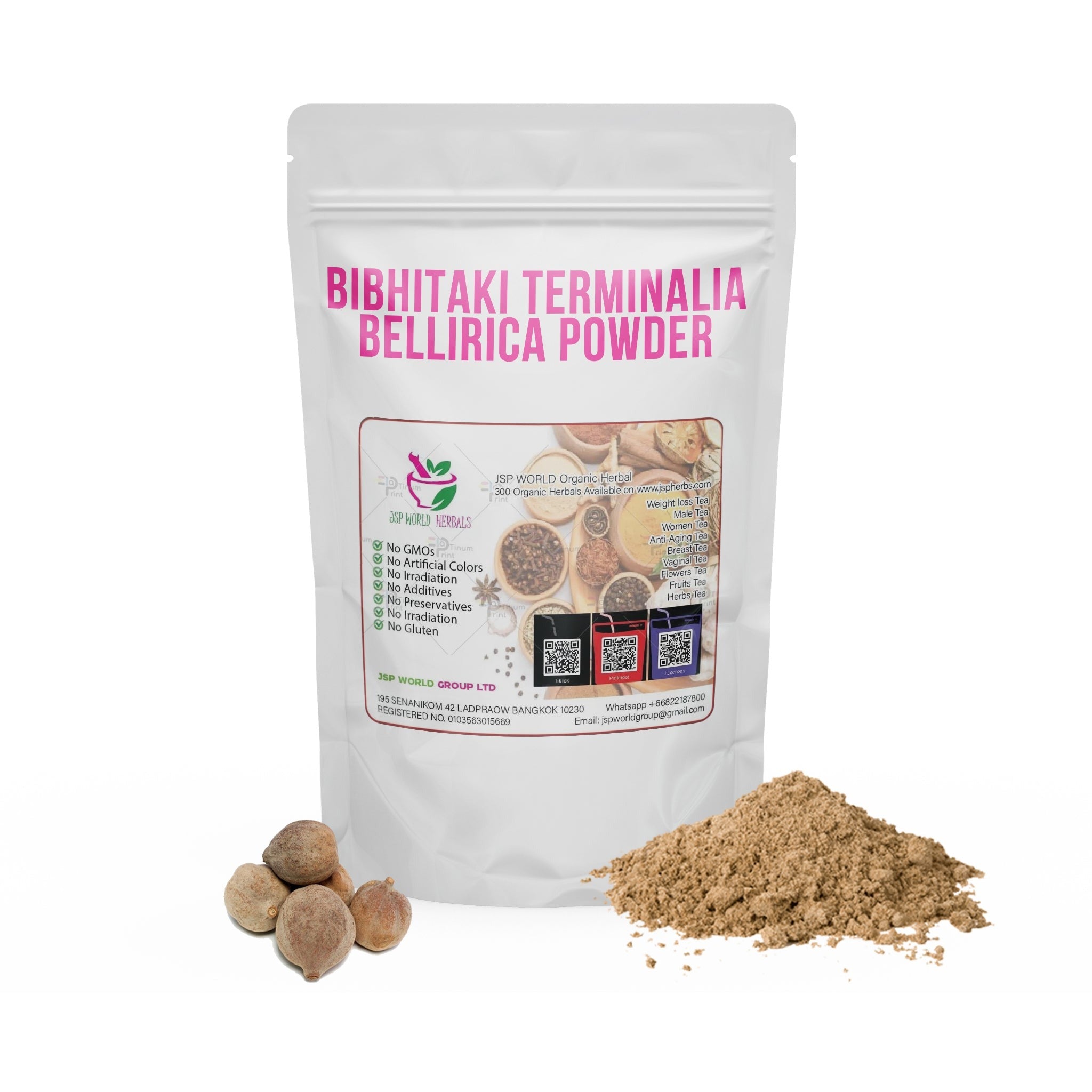 Bibhitaki Terminalia Bellirica Powder 100g. packaging