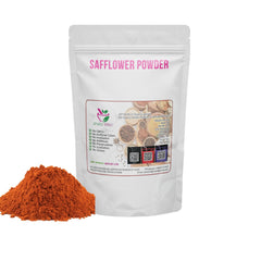 Safflower Powder 100g. Carthamus Tinctorius packaging