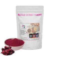 Roselle Hibiscus Sabdariffa Flowers Powder 100g. packaging