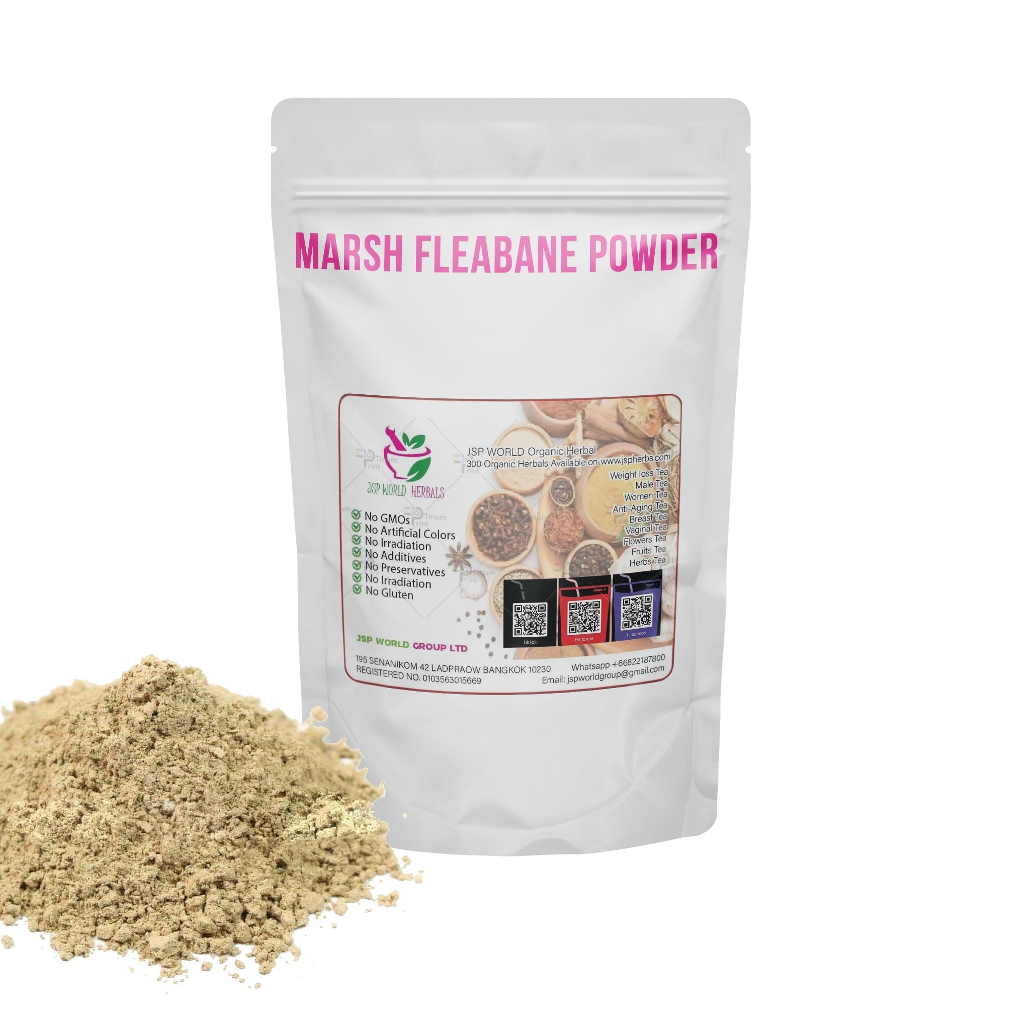 Marsh Fleabane Powder 100g. Pluchea indica packaging