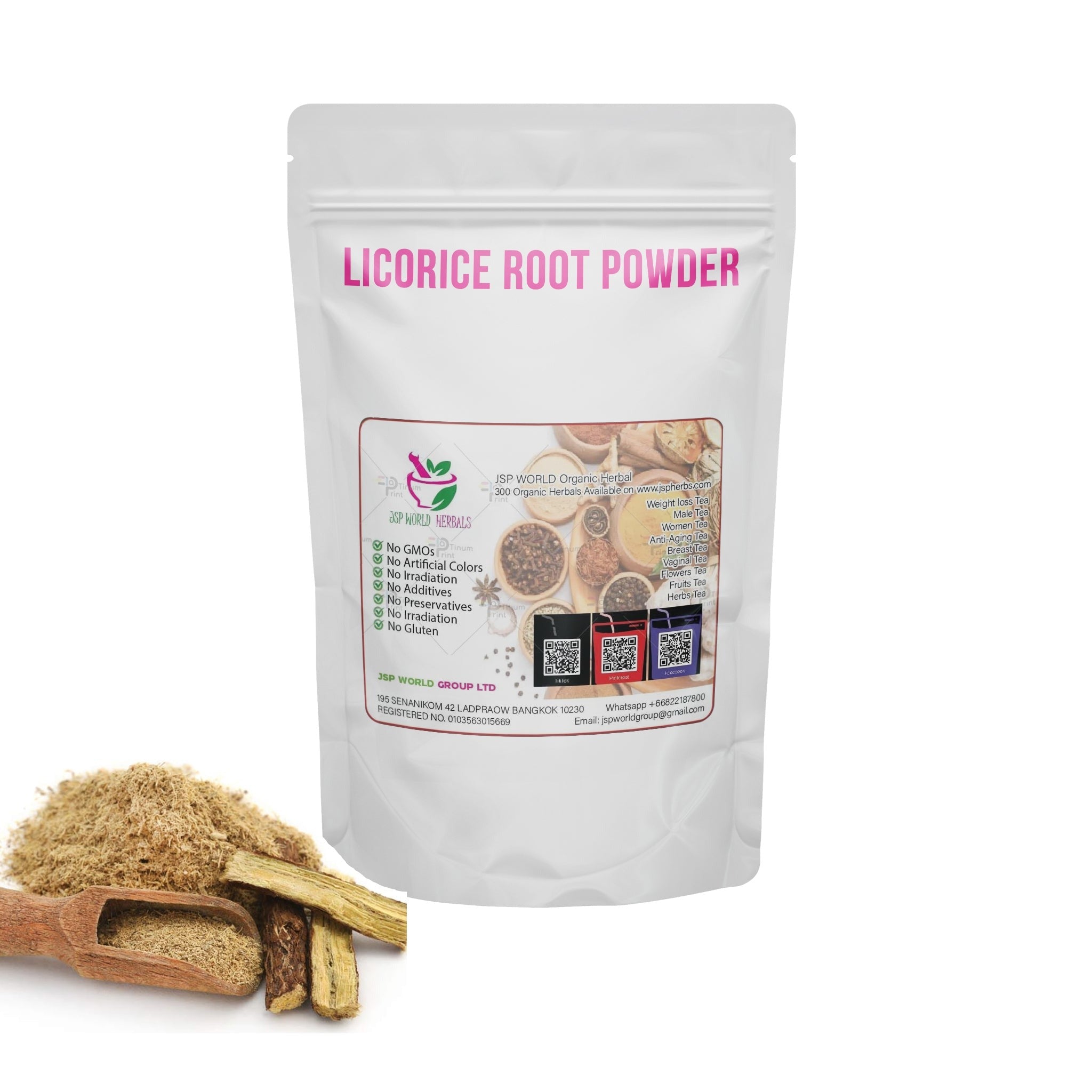 Licorice Root Powder 100g. packaging