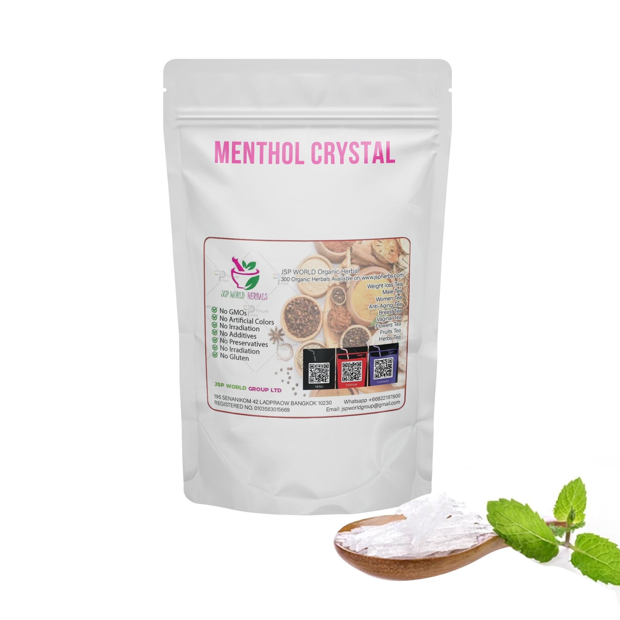 Menthol Crystal 100g. packaging