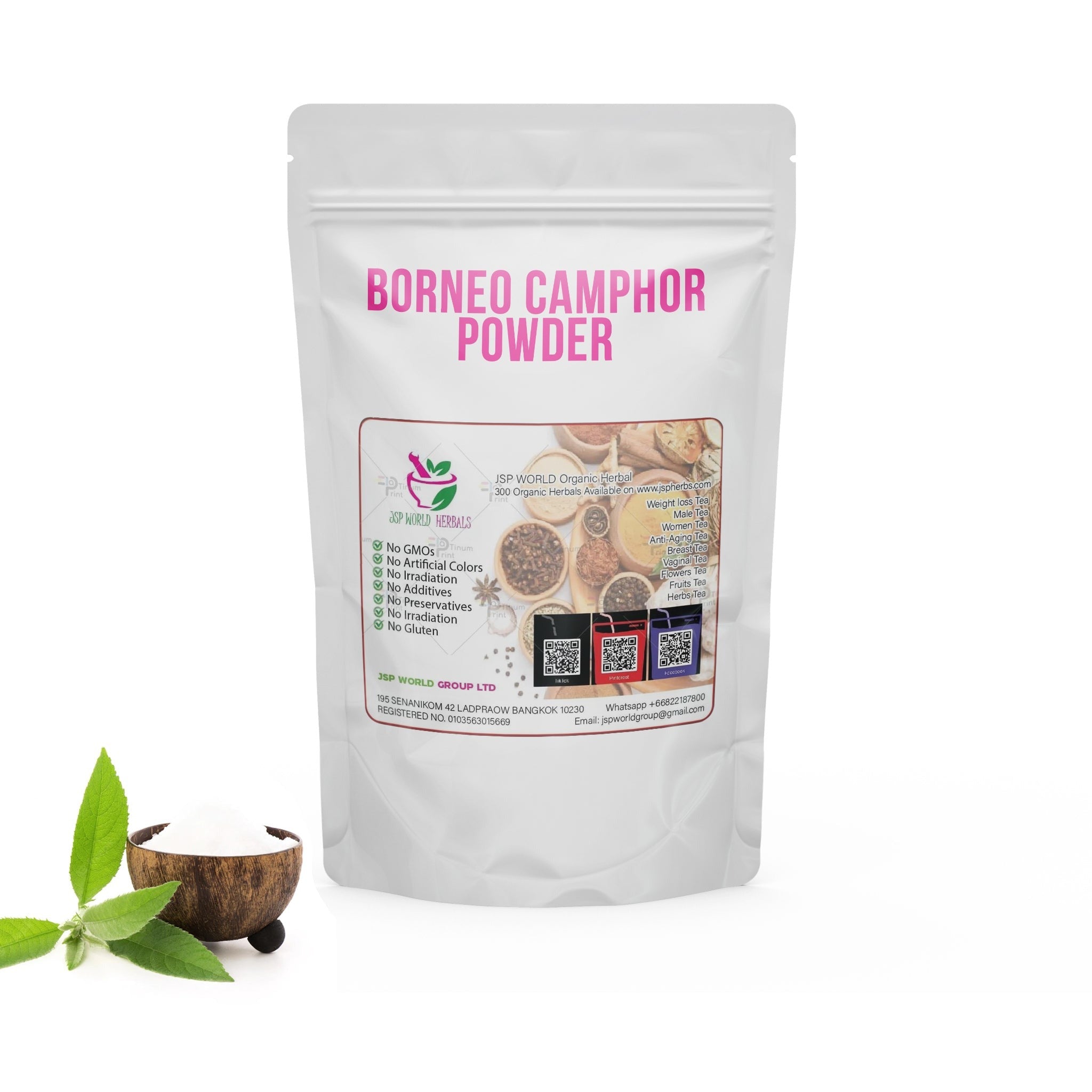 Borneo Camphor Powder 100g | Aromatic Botanical Powder packaging