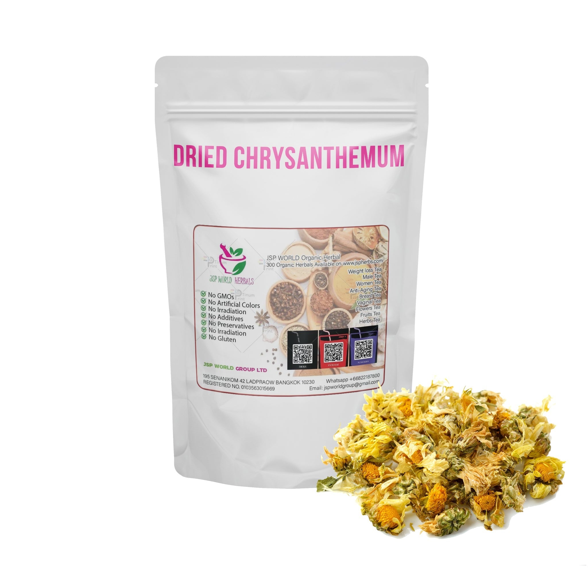 Dried Yellow Chrysanthemum 100g. packaging