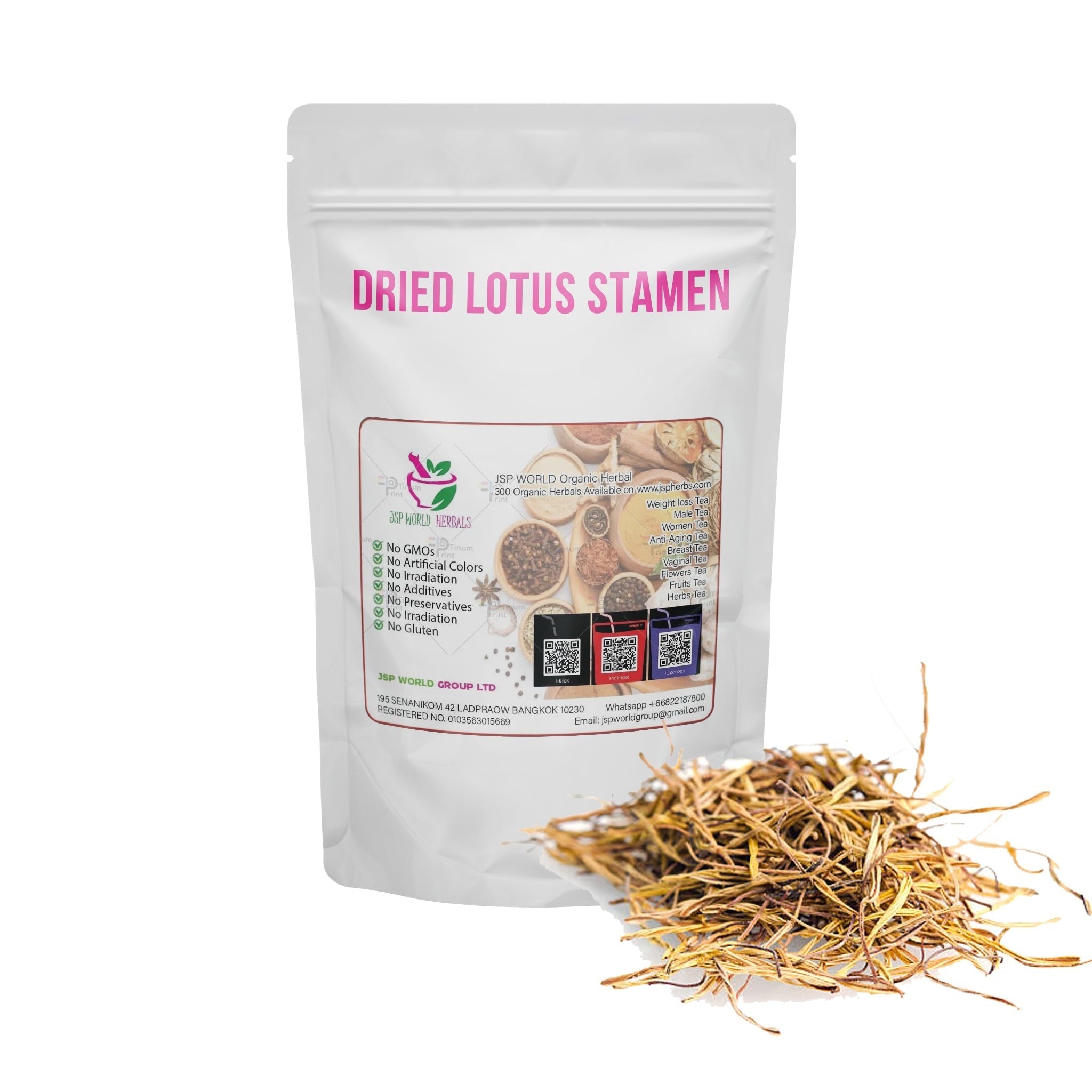 Dried Lotus Stamen 100g. packaging