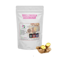 Dried Zingiber Cassumunar 100g. Phlai Bangle or Cassumunar Ginger packaging