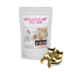 Dried Kaffir Lime Peel Skin 100g. packaging