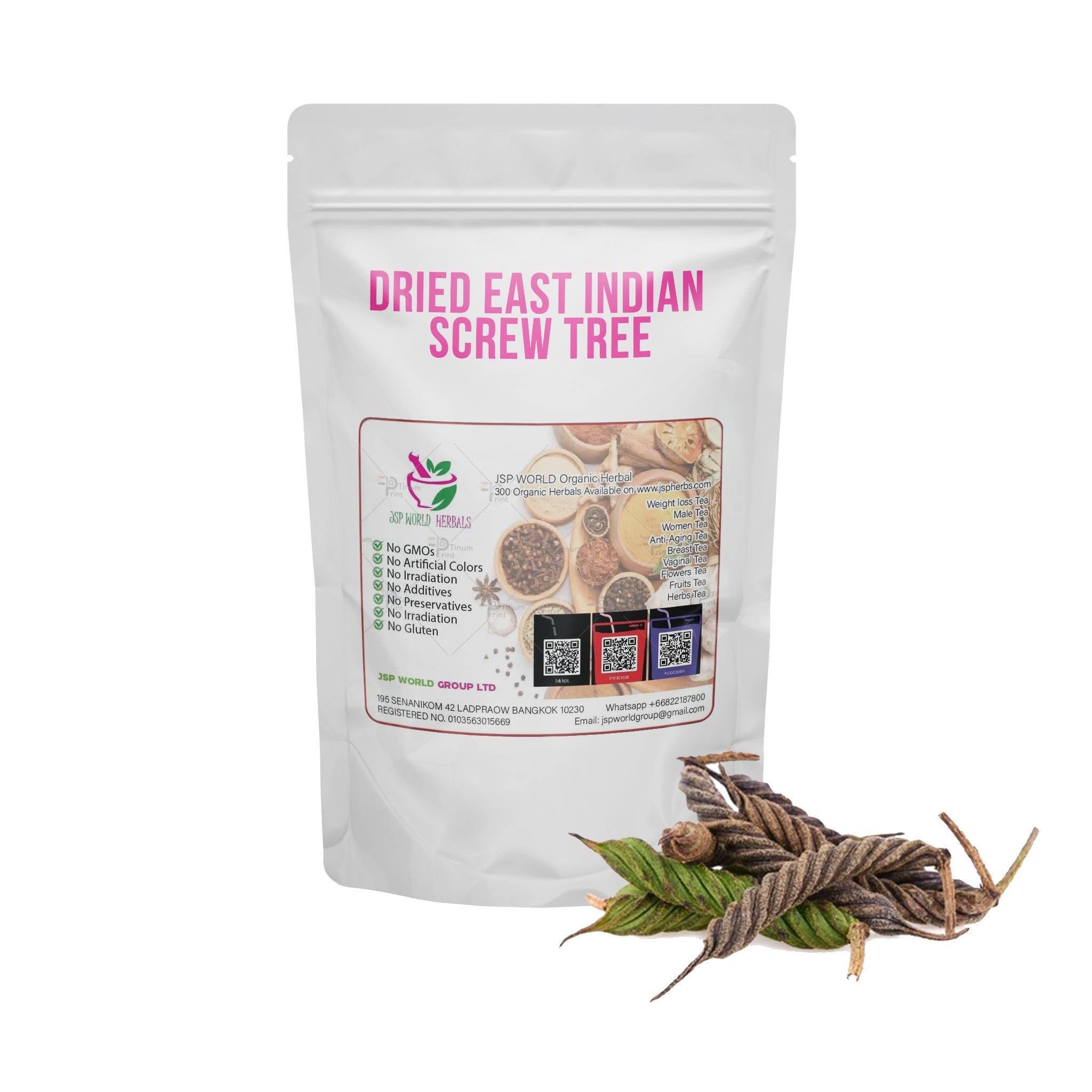 Dried East Indian Screw Tree 100g. packaging