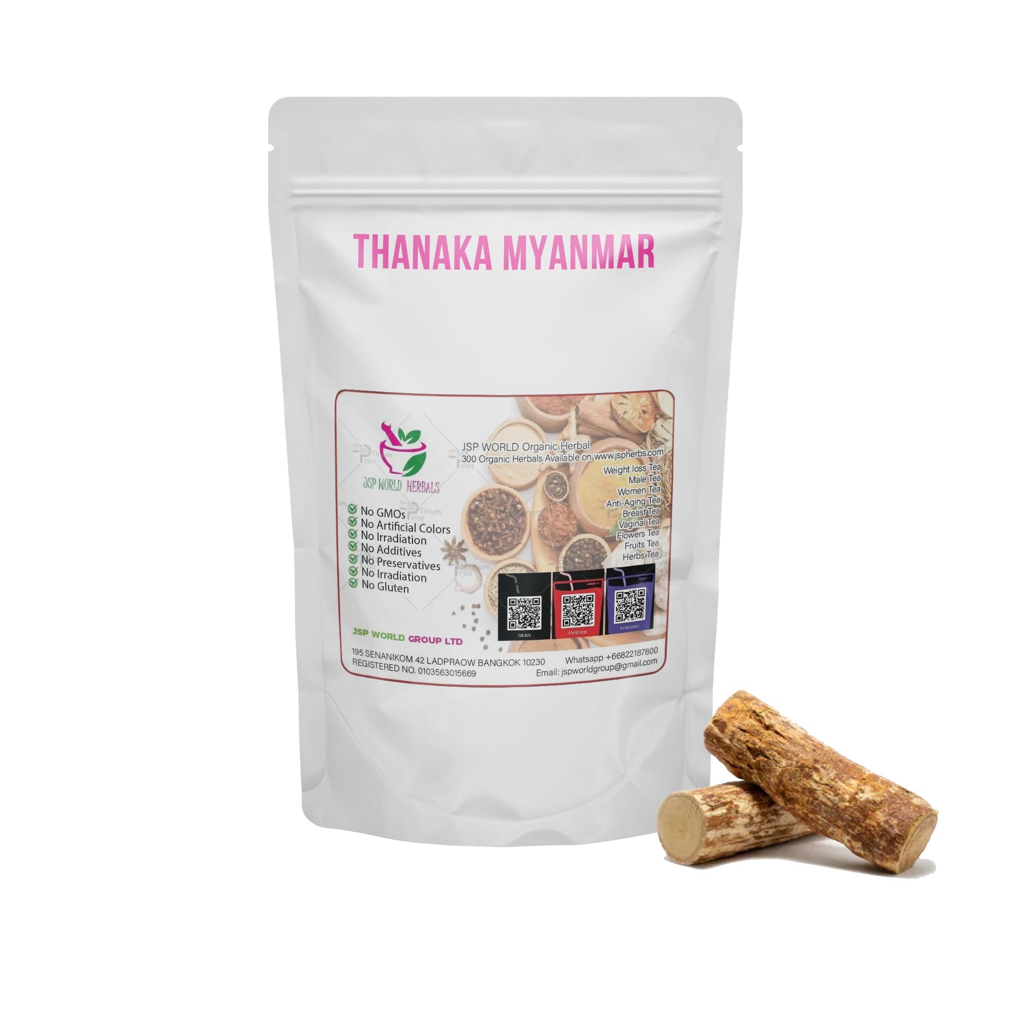 Thanaka From Myanmar 100g. packaging