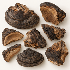 Dried Fomes rimosus fungal material, top view product image