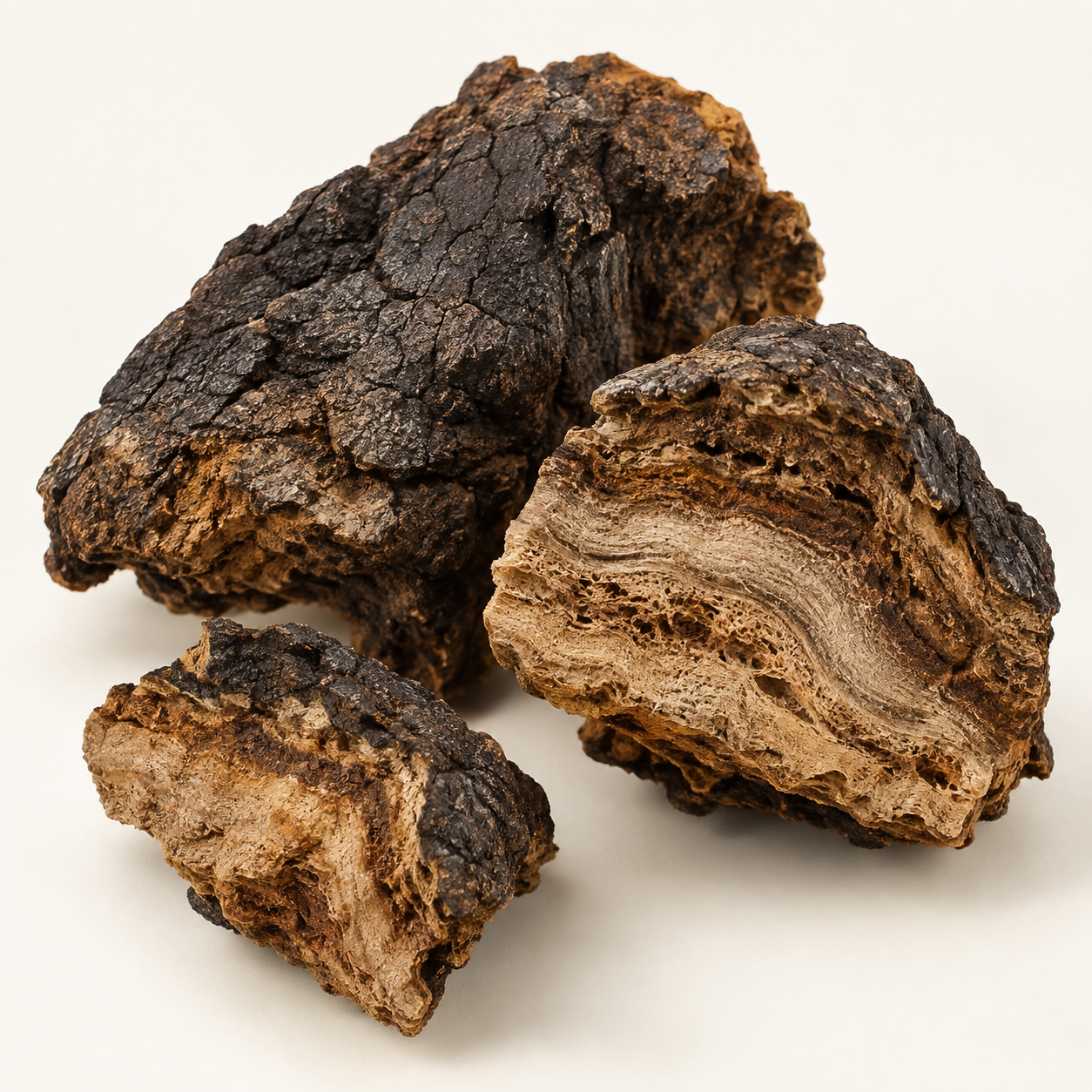 Dried Fomes rimosus fungal material, detail product image