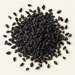 Black cumin seeds, top-down product image