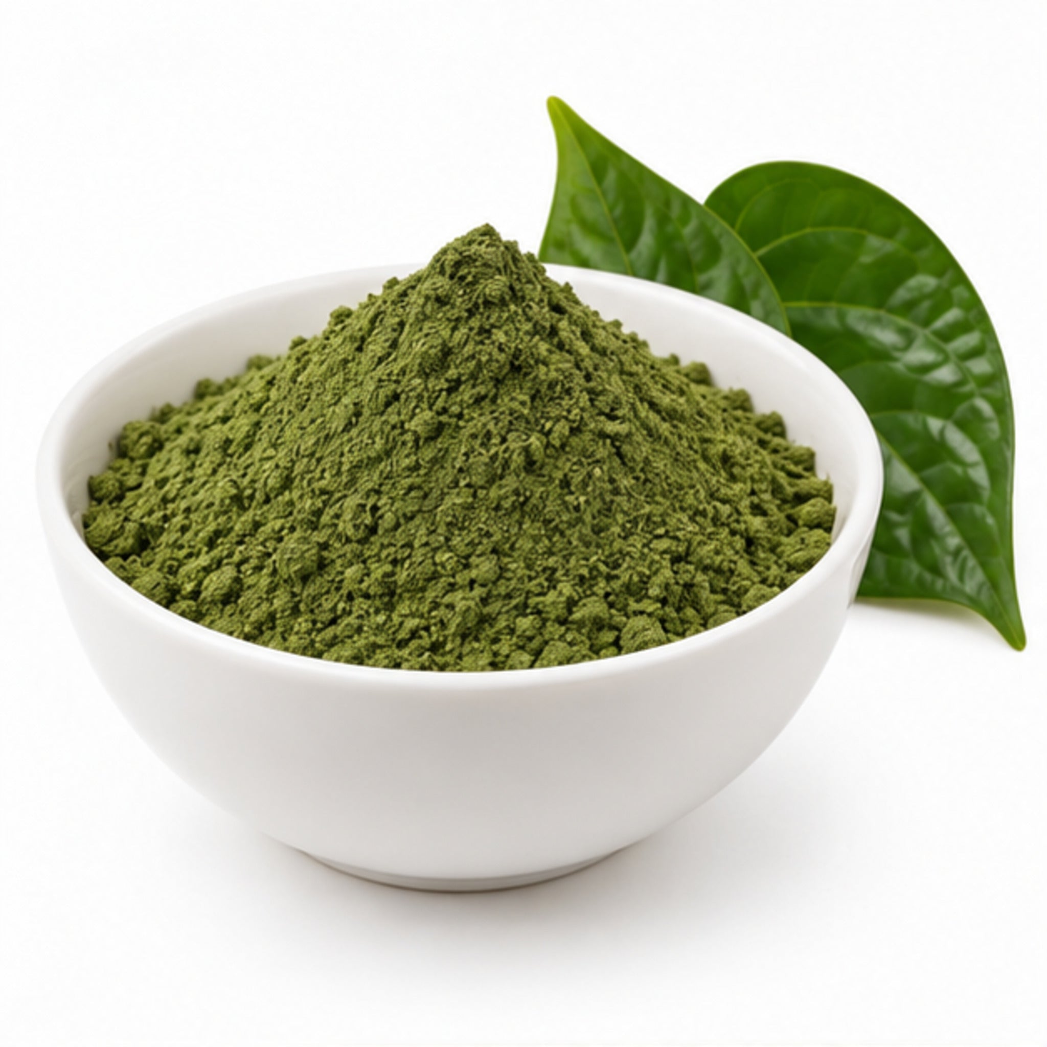 Betel leaf powder in a ceramic bowl