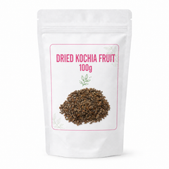 Dried Kochia Fruit 100g packaging with actual product image