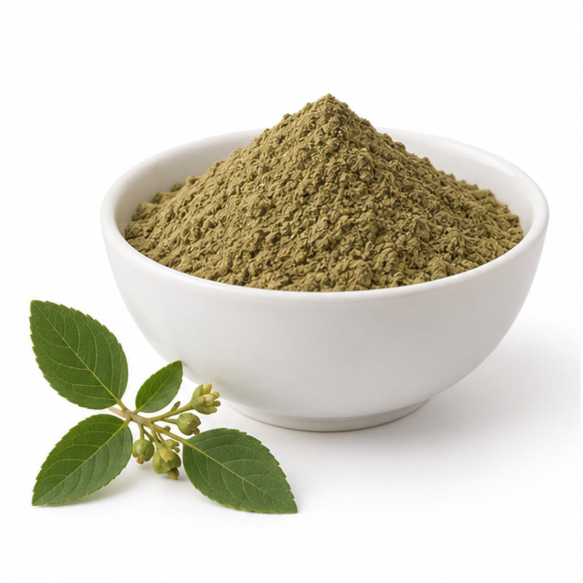 Grewia paniculata powder in a ceramic bowl