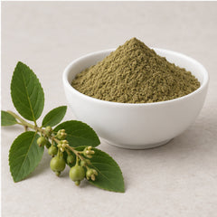 Grewia paniculata powder with botanical material