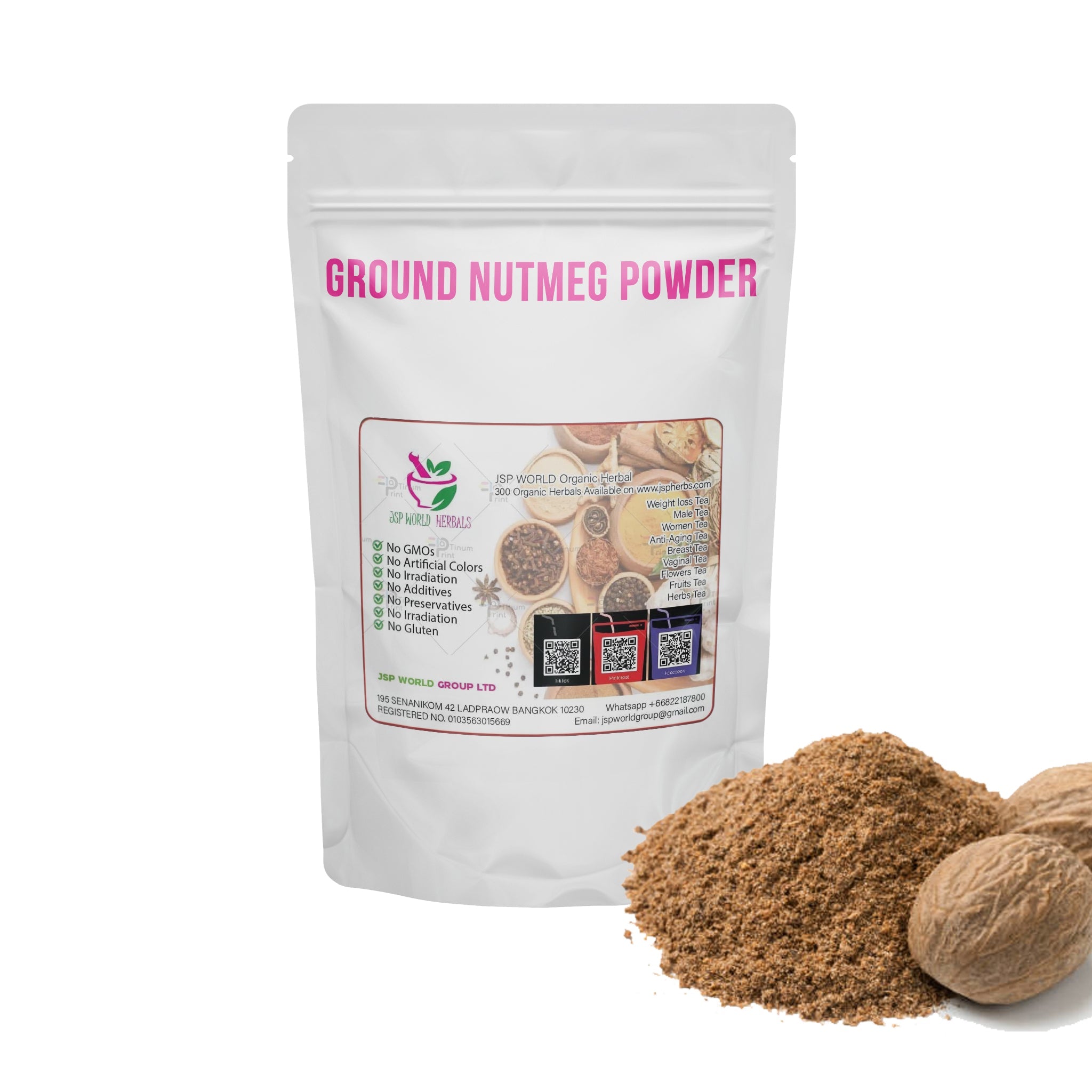 Ground Nutmeg Powder 100g packaging