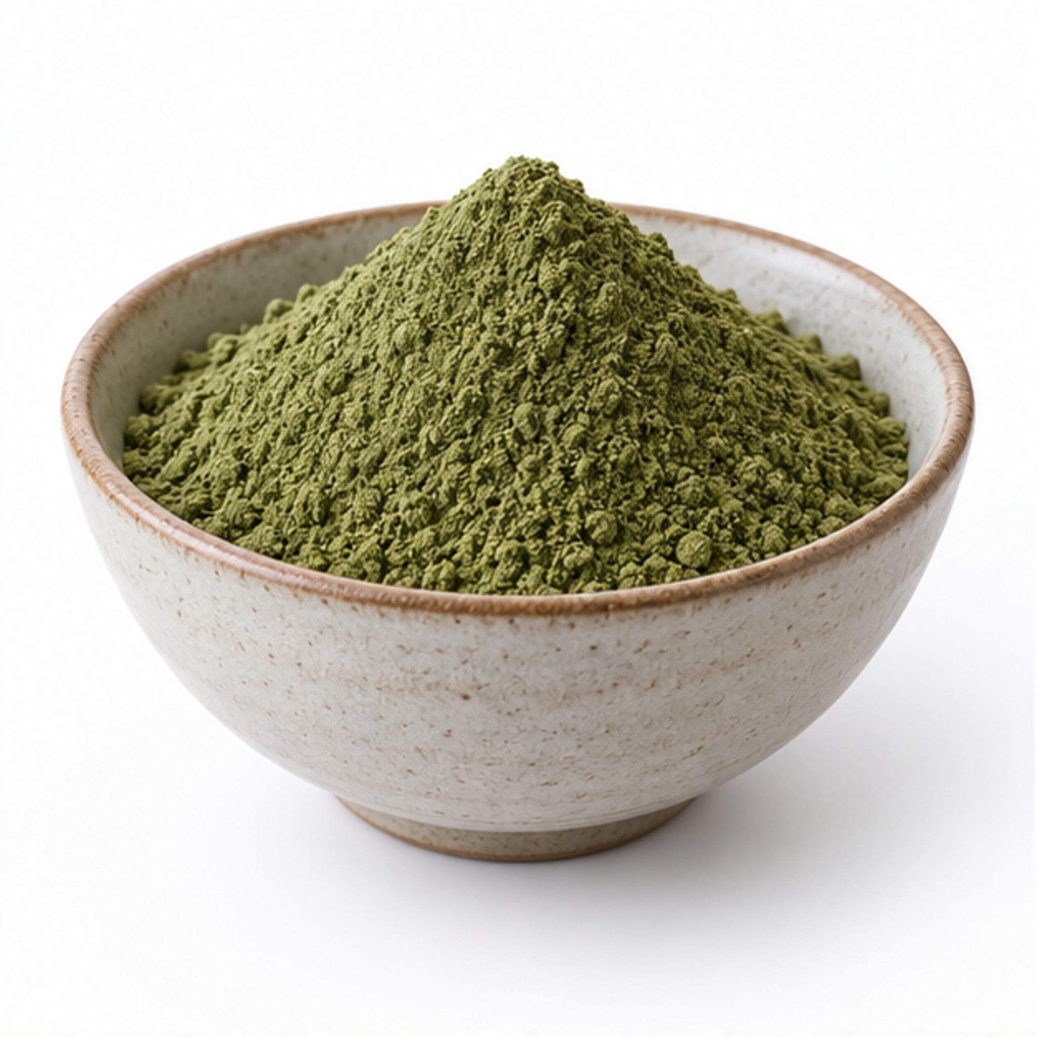 Jiaogulan Gynostemma powder in a ceramic bowl