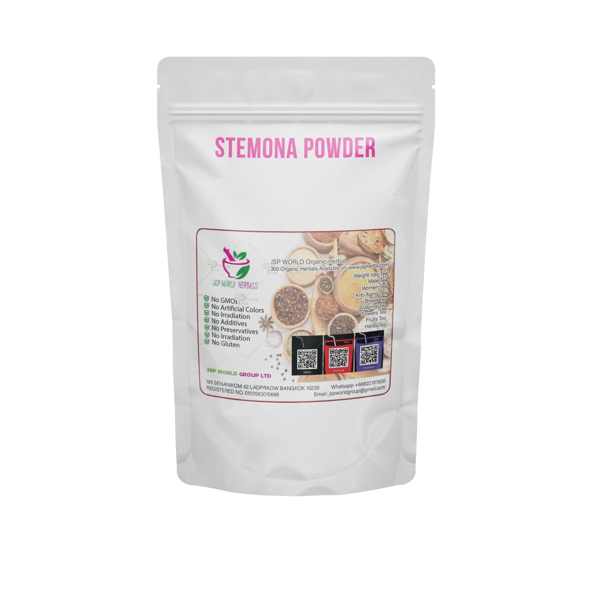 Stemona Powder 100g packaging