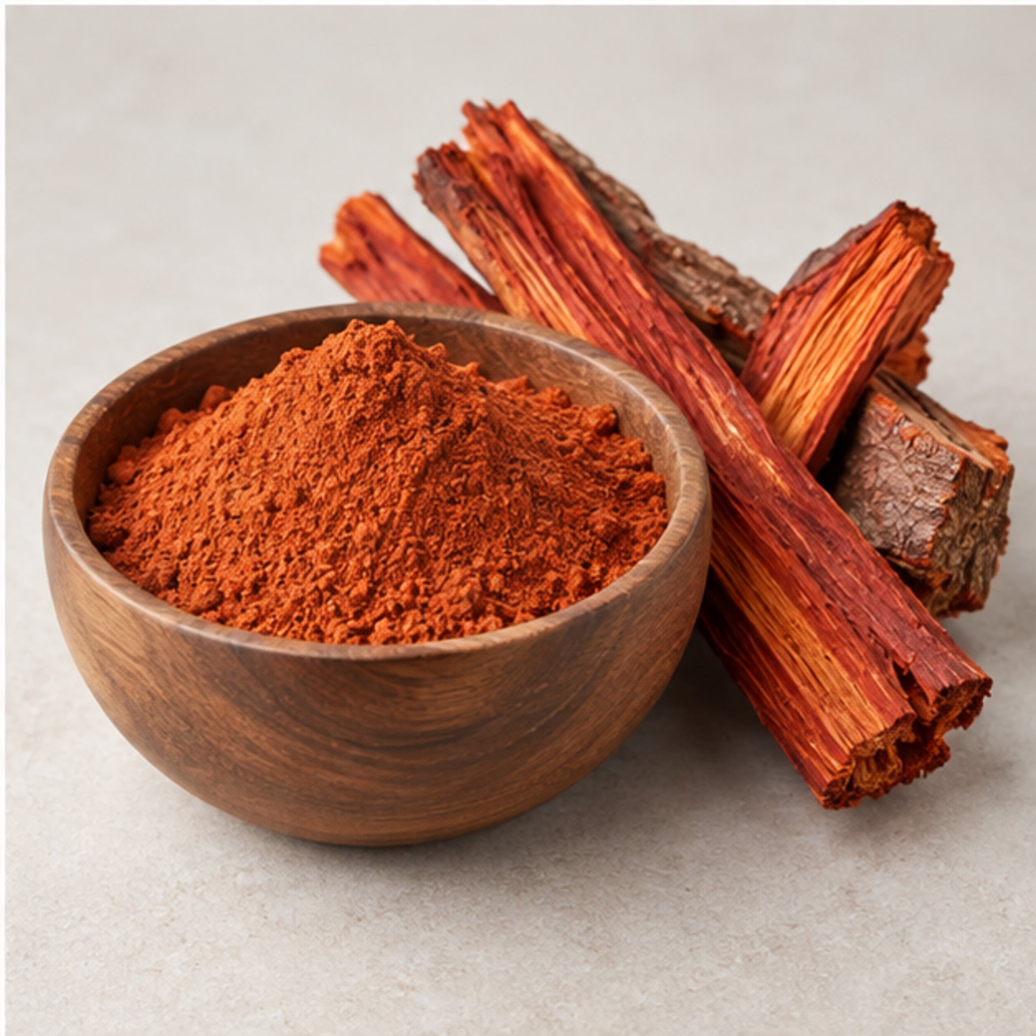 Sappan wood powder with botanical material