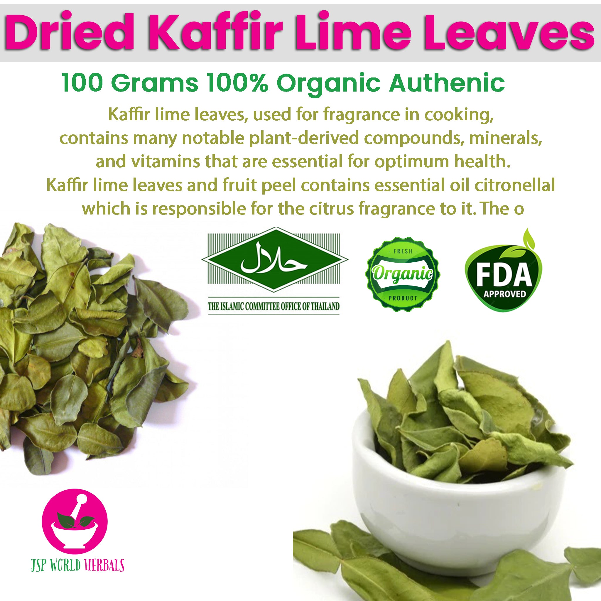 Dried Kaffir Lime Leaves