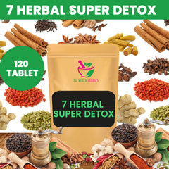 7 Herbal Super Detox 120 tablet 100% organic herbal no cremical FDA Halal ISO certification approval.