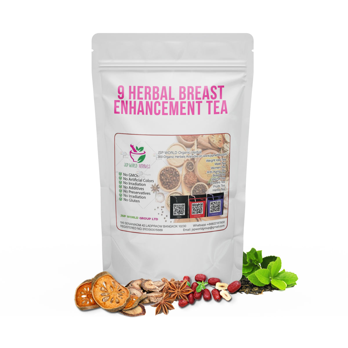 9 Herbal Breast enhancement Tea 20 days Result 20 sachets / pack