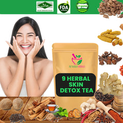 9 Herbal Skin Detox Tea 20 days result 20 sachets increase collagen reduce ance