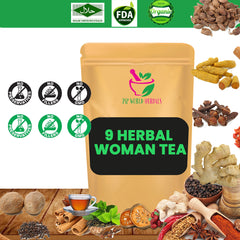 9 Herbal Woman Tea 20 days result Sugar free 100% organic herbal no cremical FDA Halal ISO.
