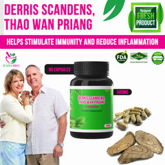 500mg Derris scandens,Thao Wan Priang Thailand Herbs 90 Capsule (Helps stimulate immunity and reduce inflammation)