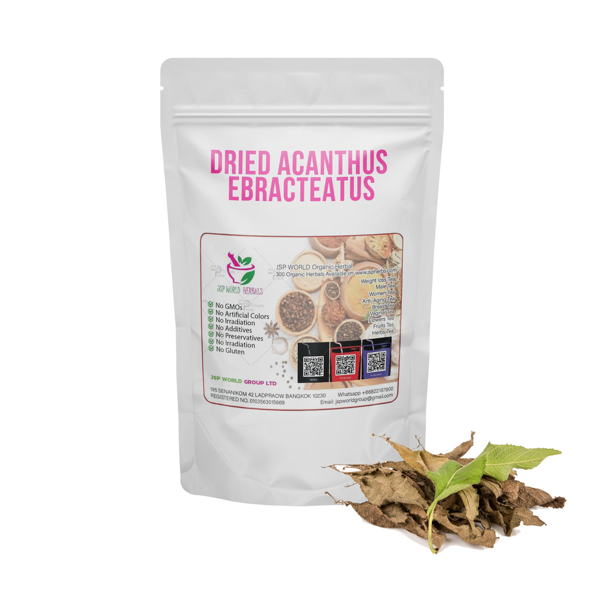 Dried Acanthus ebracteatus 100 Grams 100% Organic Authenic