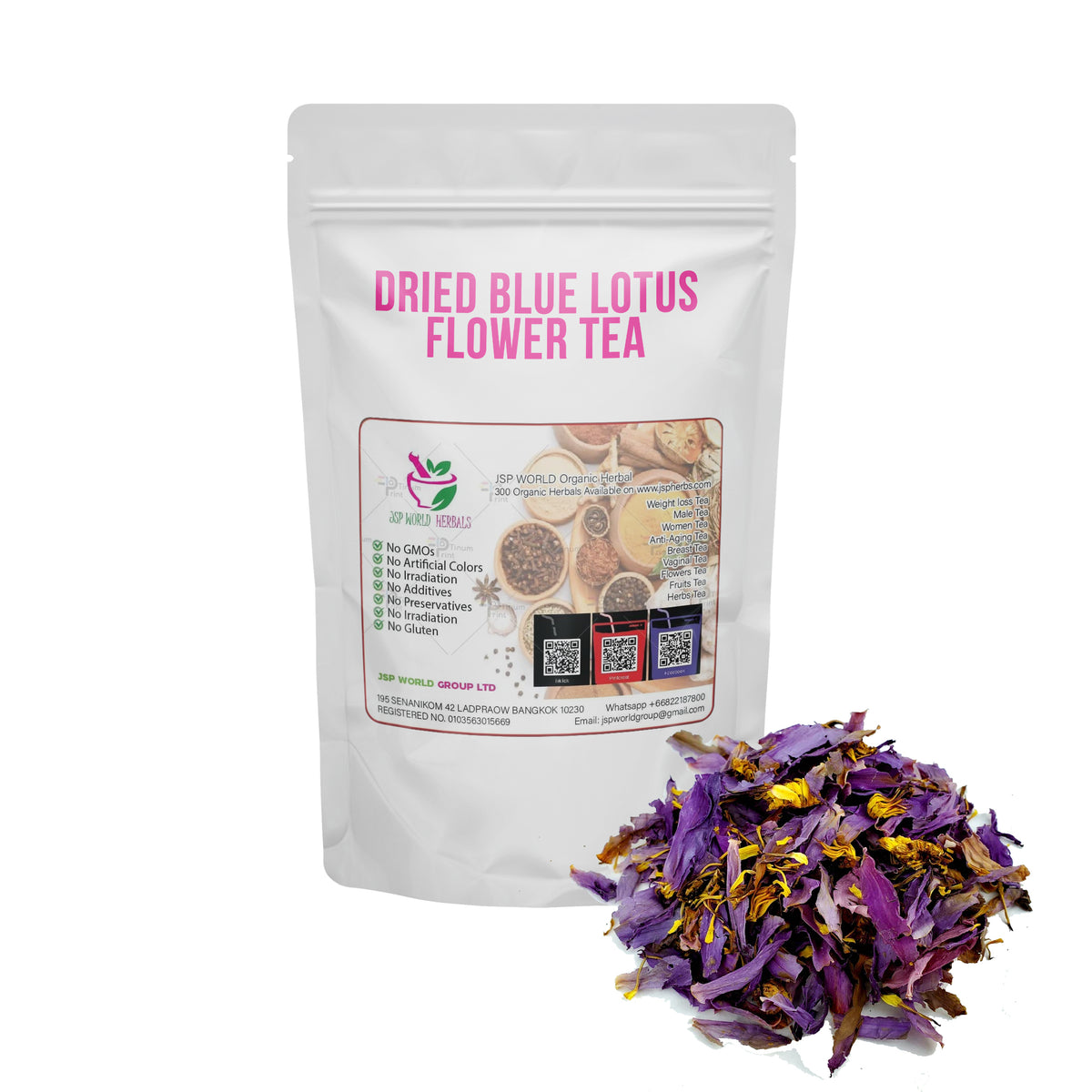 Dried Blue lotus Flower 100 Grams 100% Organic Authenic