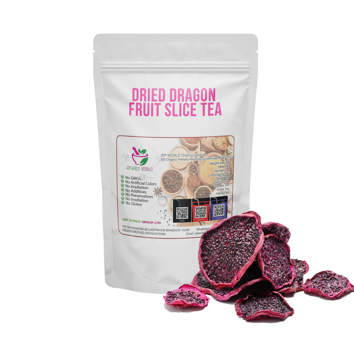 Dried Dragon Fruit Slice (Pink Pitaya/Pitahaya)100 Grams 100% Organic Authenic