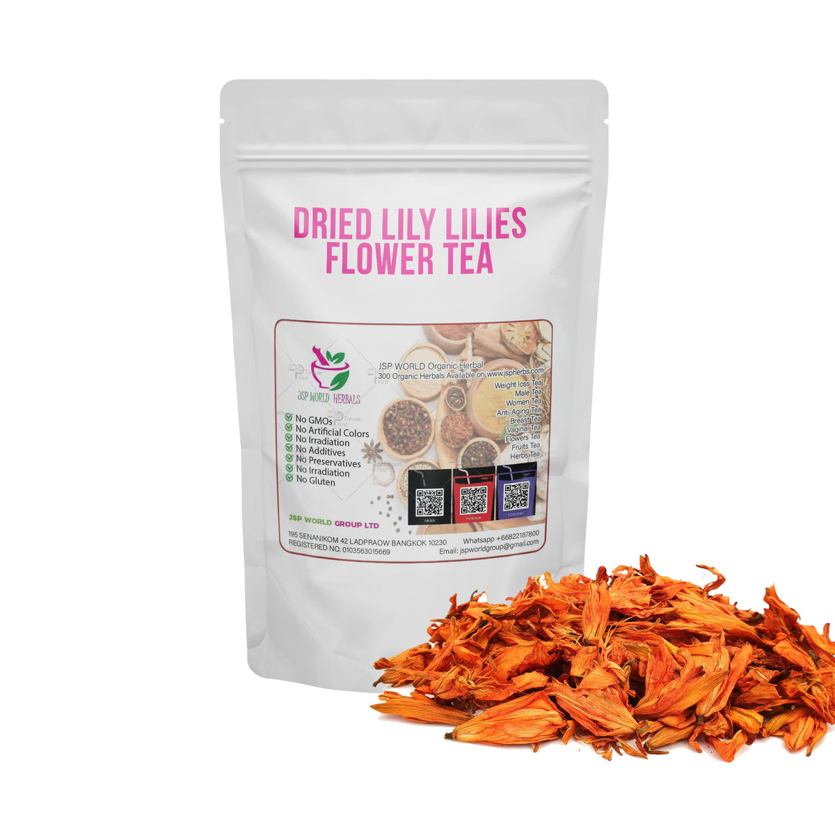 Dried Lily Lilies Flower 100 Grams 100% Organic Authenic