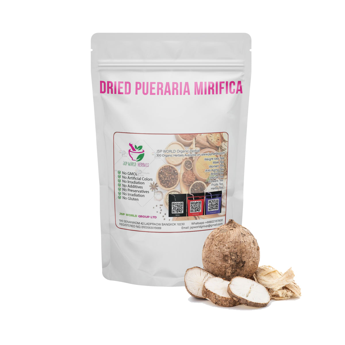 Dried Pueraria mirifica 100 Grams 100% Organic Authenic