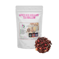 Dried Red Hibiscus Mallow (Malvaceae) 100 Grams 100% Organic Authenic