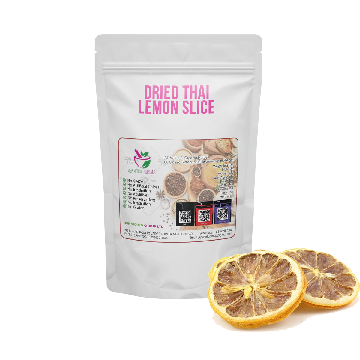 Dried Thai Lemon Slice 100 Grams 100% Organic Authenic