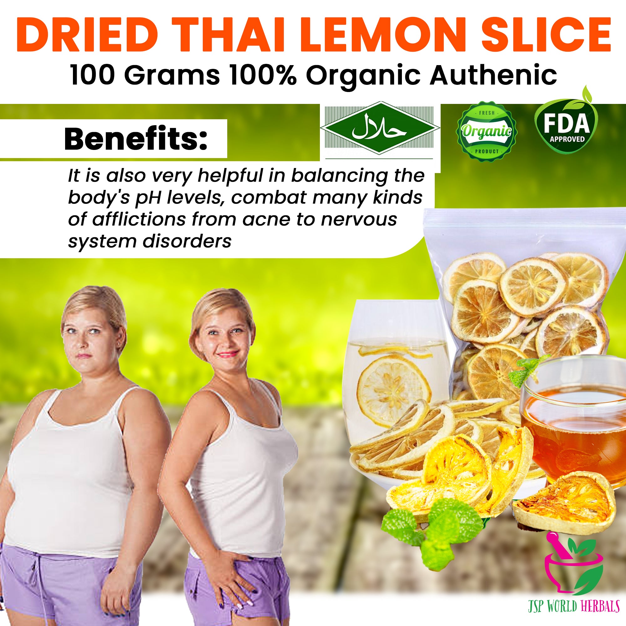 Dried Thai Lemon Slice 100 Grams 100% Organic Authenic