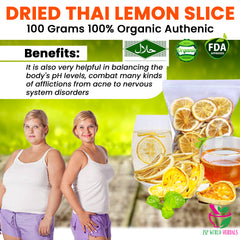 Dried Thai Lemon Slice 100 Grams 100% Organic Authenic