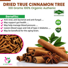 Dried True cinnamon tree 100 Grams 100% Organic Authenic
