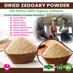 Dried Zedoary Powder 100 Grams 100% Organic Authenic